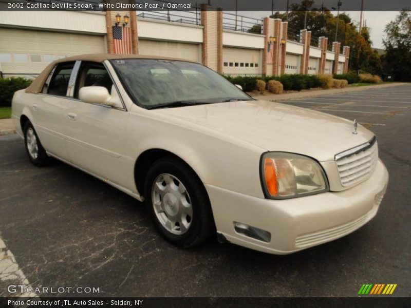 White Diamond Pearl / Oatmeal 2002 Cadillac DeVille Sedan