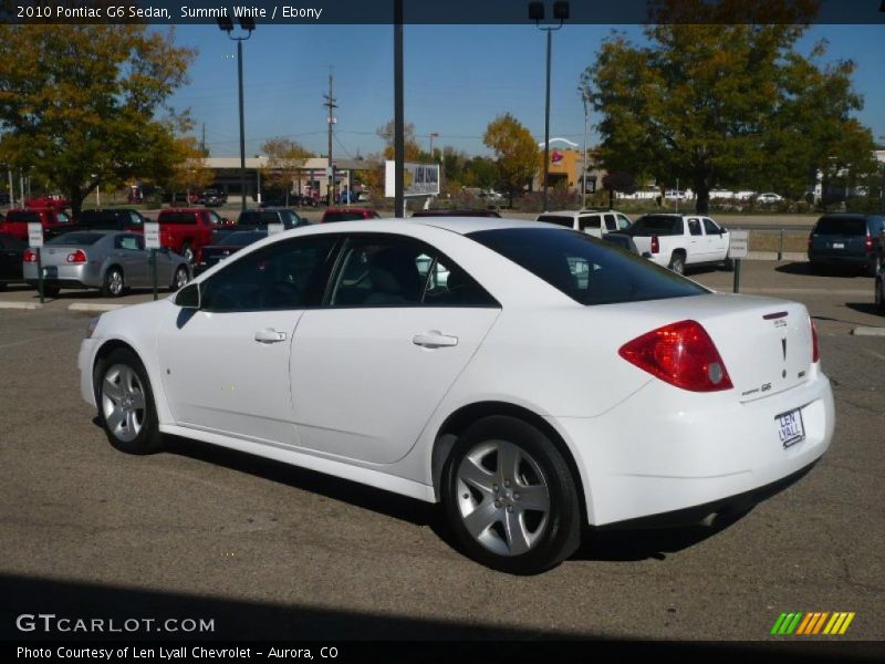 Summit White / Ebony 2010 Pontiac G6 Sedan