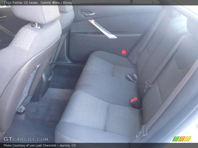 Summit White / Ebony 2010 Pontiac G6 Sedan
