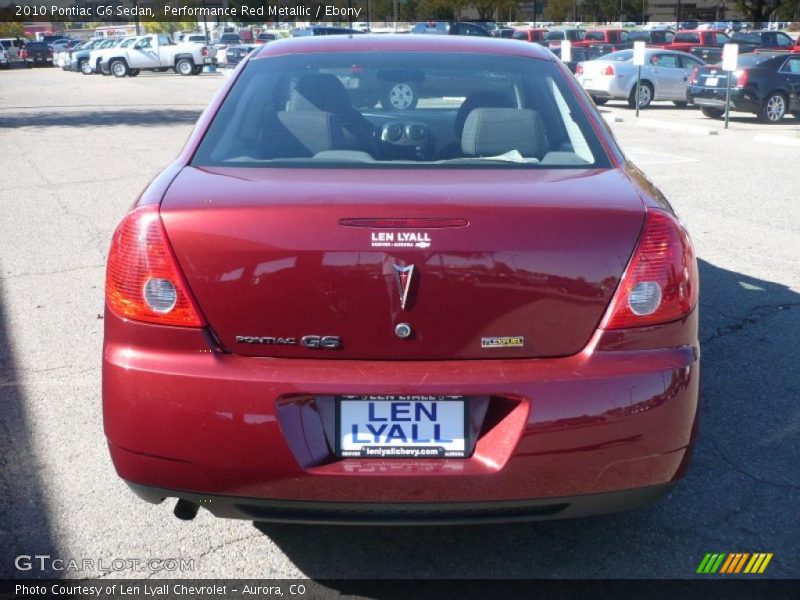 Performance Red Metallic / Ebony 2010 Pontiac G6 Sedan