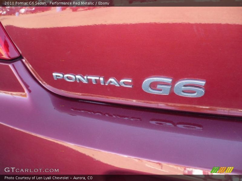 Performance Red Metallic / Ebony 2010 Pontiac G6 Sedan