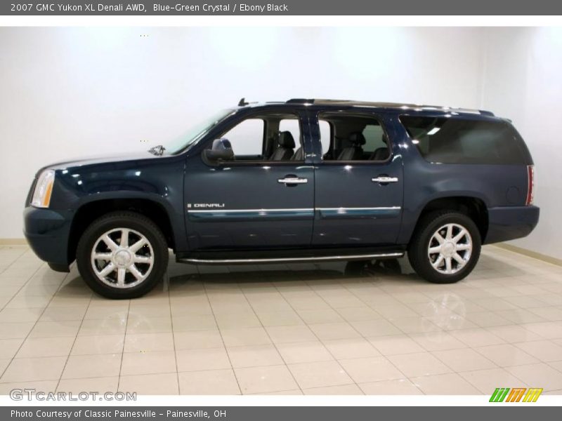 Blue-Green Crystal / Ebony Black 2007 GMC Yukon XL Denali AWD