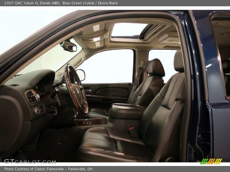 Blue-Green Crystal / Ebony Black 2007 GMC Yukon XL Denali AWD