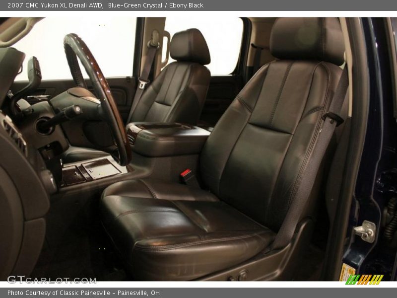 Blue-Green Crystal / Ebony Black 2007 GMC Yukon XL Denali AWD