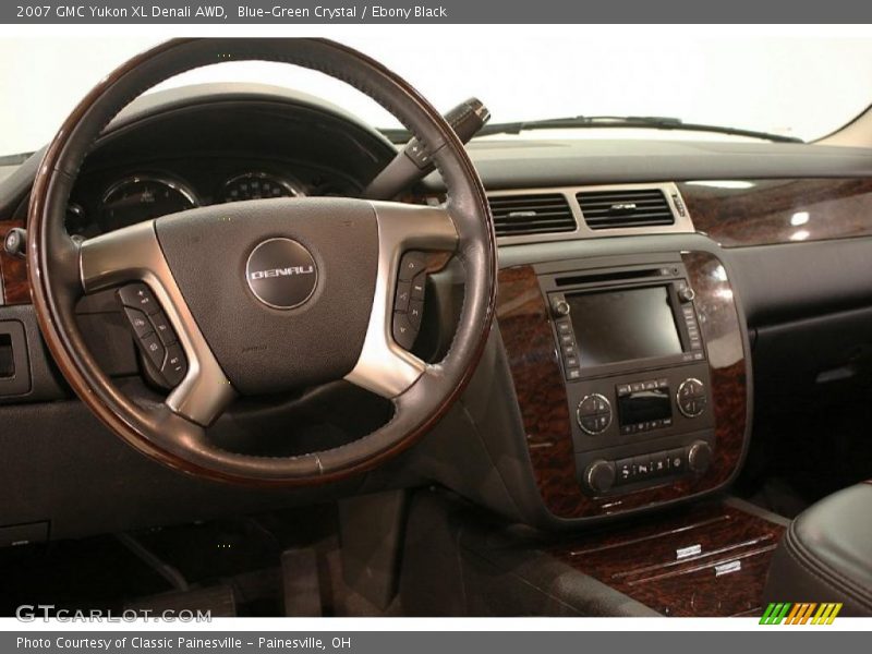 Blue-Green Crystal / Ebony Black 2007 GMC Yukon XL Denali AWD