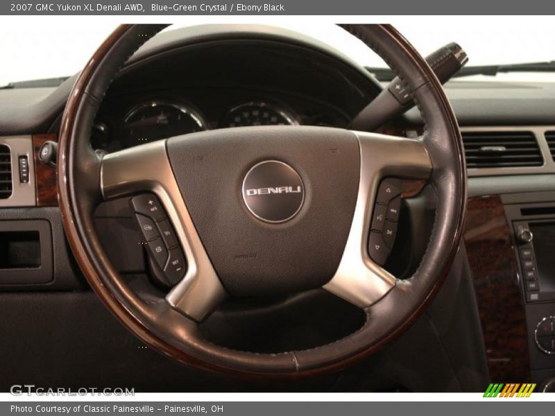Blue-Green Crystal / Ebony Black 2007 GMC Yukon XL Denali AWD
