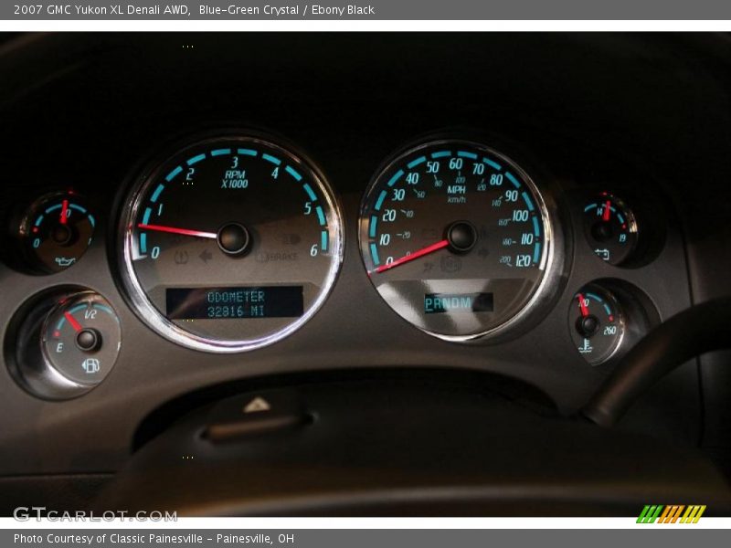 Blue-Green Crystal / Ebony Black 2007 GMC Yukon XL Denali AWD