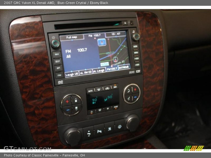 Blue-Green Crystal / Ebony Black 2007 GMC Yukon XL Denali AWD