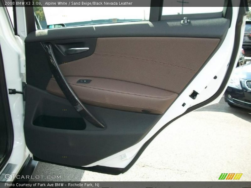 Alpine White / Sand Beige/Black Nevada Leather 2008 BMW X3 3.0si