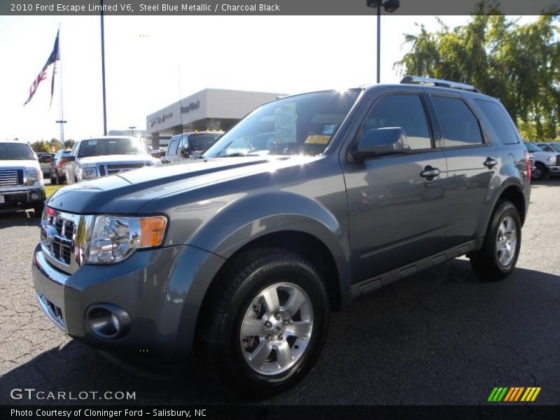 Steel Blue Metallic / Charcoal Black 2010 Ford Escape Limited V6