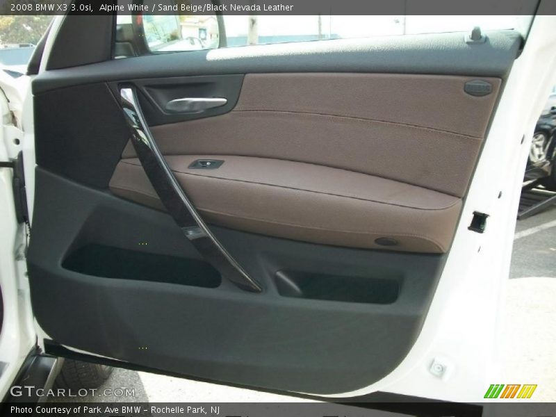 Alpine White / Sand Beige/Black Nevada Leather 2008 BMW X3 3.0si