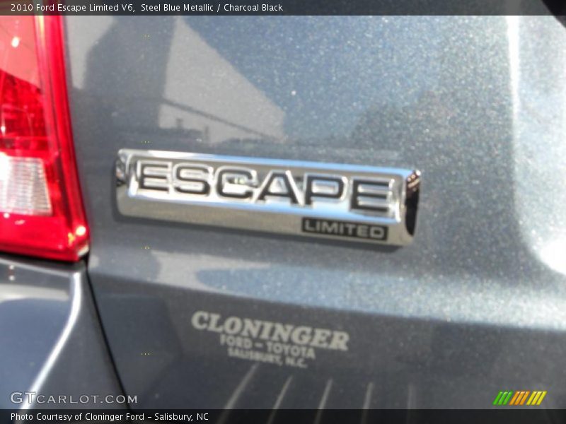 Steel Blue Metallic / Charcoal Black 2010 Ford Escape Limited V6