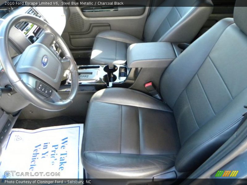 Steel Blue Metallic / Charcoal Black 2010 Ford Escape Limited V6
