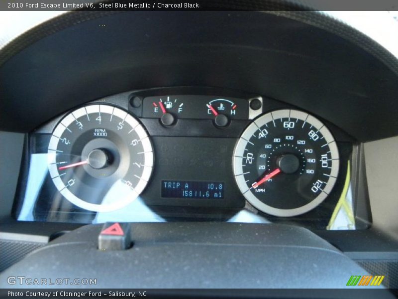 Steel Blue Metallic / Charcoal Black 2010 Ford Escape Limited V6