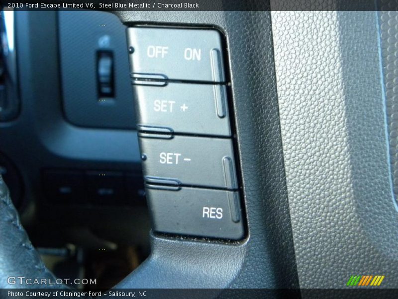 Steel Blue Metallic / Charcoal Black 2010 Ford Escape Limited V6
