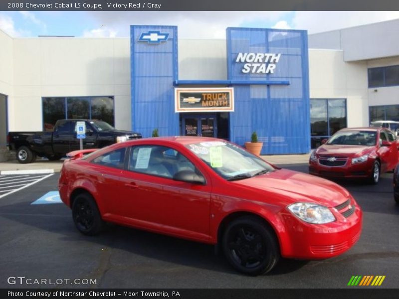 Victory Red / Gray 2008 Chevrolet Cobalt LS Coupe