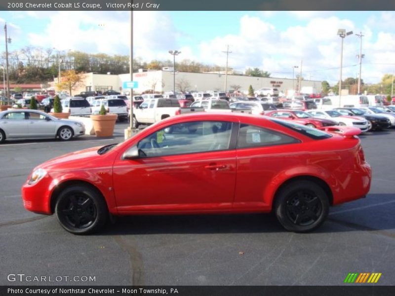 Victory Red / Gray 2008 Chevrolet Cobalt LS Coupe