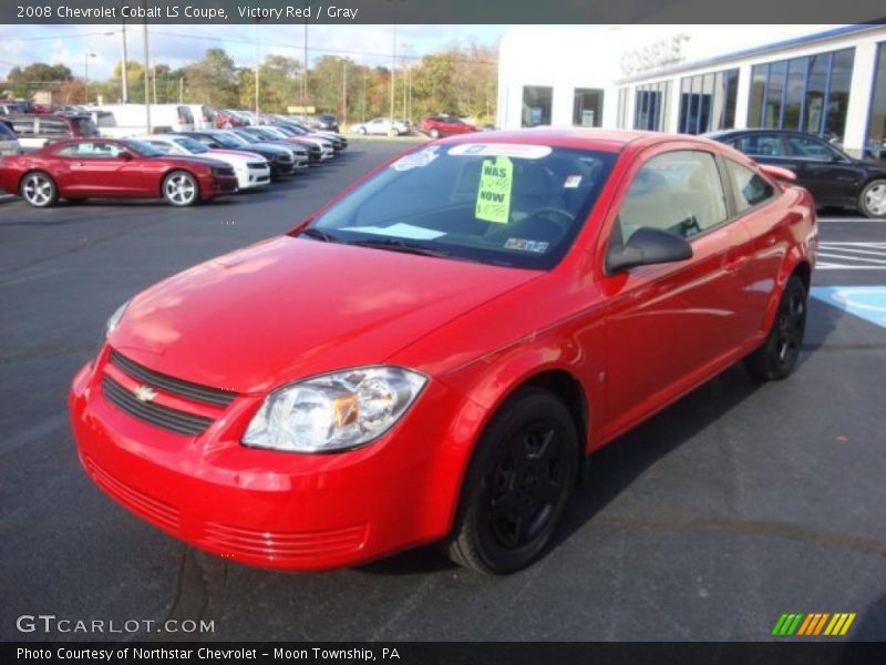 Victory Red / Gray 2008 Chevrolet Cobalt LS Coupe