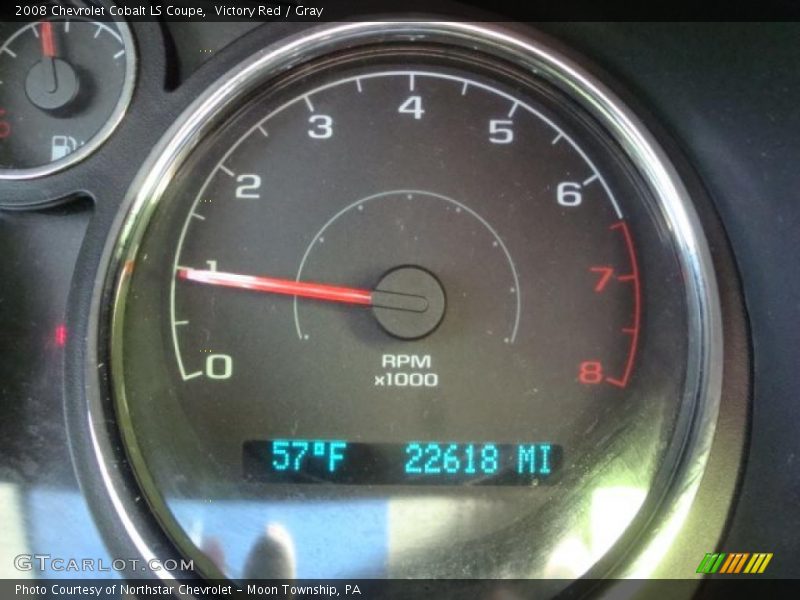Victory Red / Gray 2008 Chevrolet Cobalt LS Coupe
