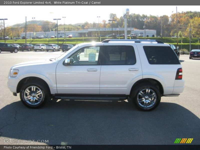 White Platinum Tri-Coat / Camel 2010 Ford Explorer Limited 4x4