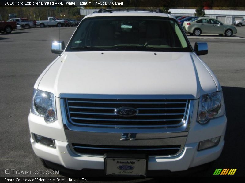 White Platinum Tri-Coat / Camel 2010 Ford Explorer Limited 4x4