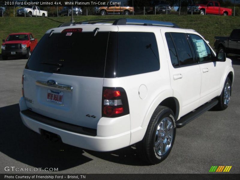 White Platinum Tri-Coat / Camel 2010 Ford Explorer Limited 4x4