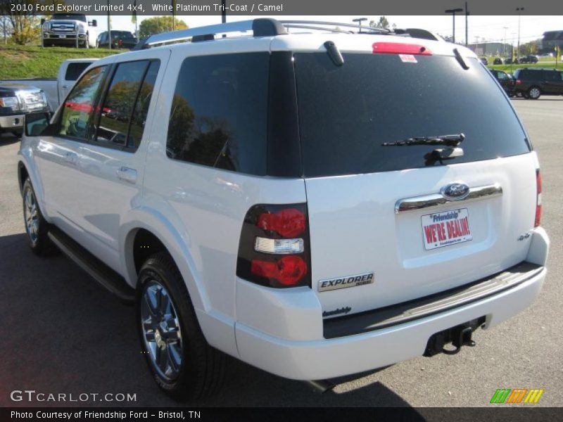 White Platinum Tri-Coat / Camel 2010 Ford Explorer Limited 4x4