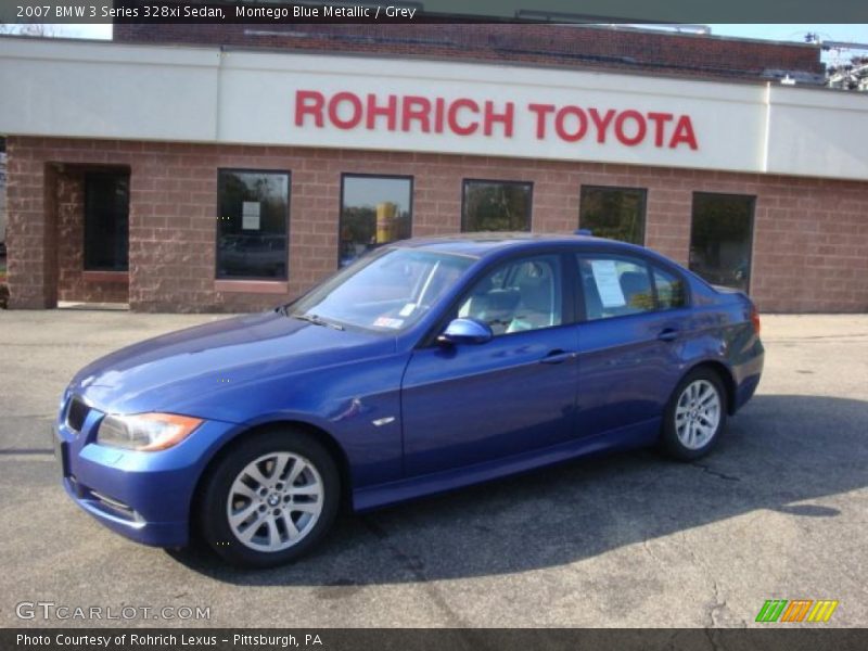 Montego Blue Metallic / Grey 2007 BMW 3 Series 328xi Sedan