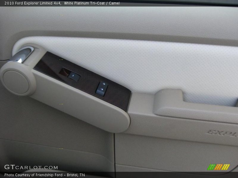 White Platinum Tri-Coat / Camel 2010 Ford Explorer Limited 4x4
