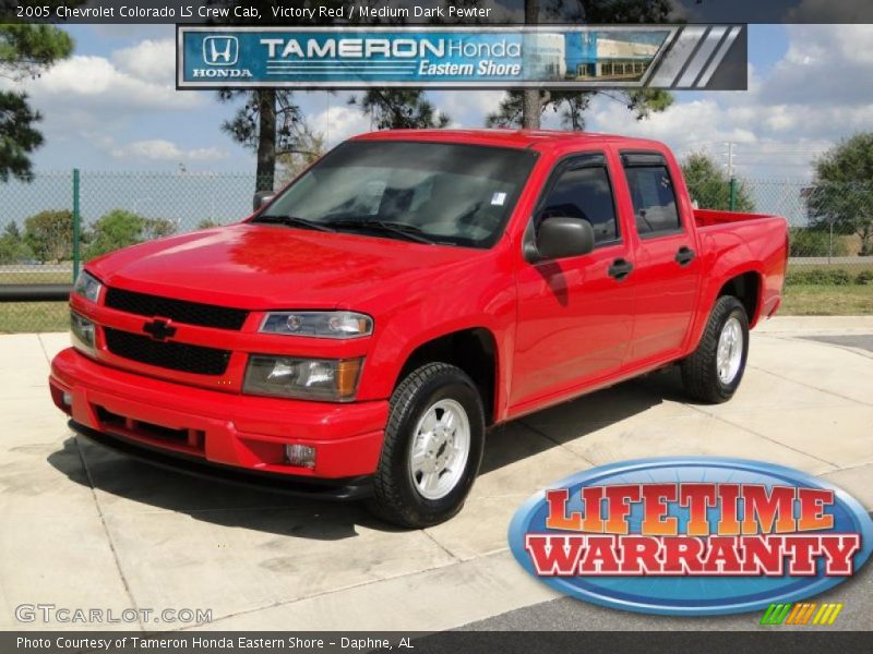 Victory Red / Medium Dark Pewter 2005 Chevrolet Colorado LS Crew Cab