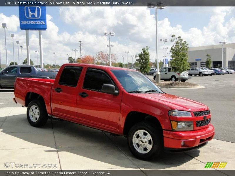 Victory Red / Medium Dark Pewter 2005 Chevrolet Colorado LS Crew Cab