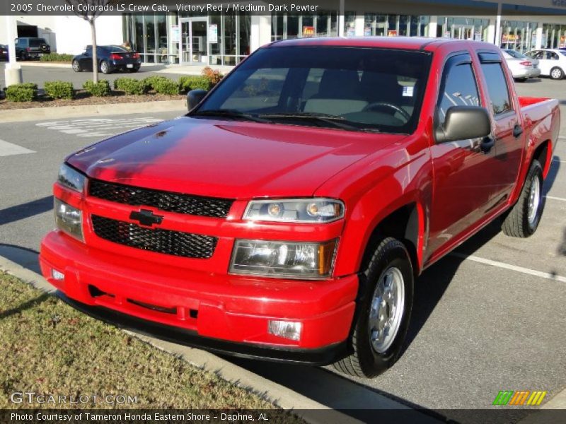 Victory Red / Medium Dark Pewter 2005 Chevrolet Colorado LS Crew Cab
