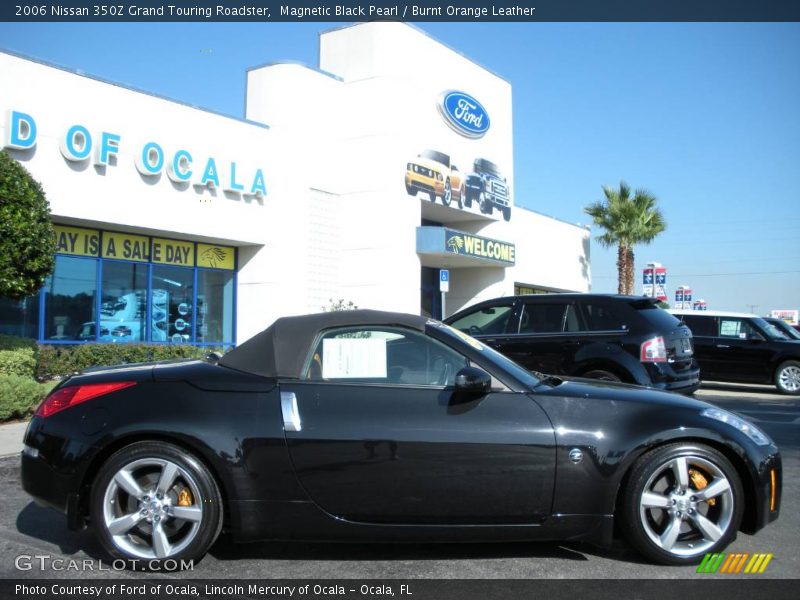 Magnetic Black Pearl / Burnt Orange Leather 2006 Nissan 350Z Grand Touring Roadster
