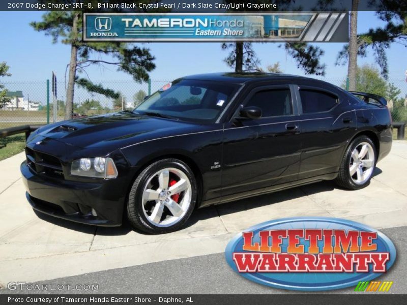 Brilliant Black Crystal Pearl / Dark Slate Gray/Light Graystone 2007 Dodge Charger SRT-8