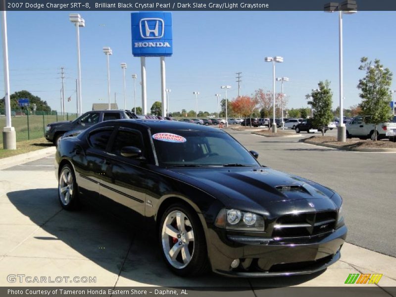 Brilliant Black Crystal Pearl / Dark Slate Gray/Light Graystone 2007 Dodge Charger SRT-8