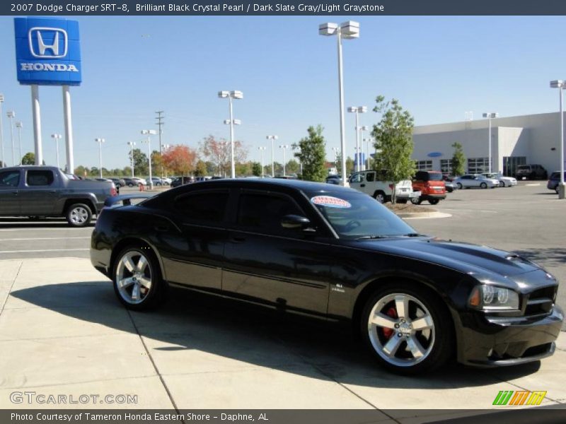 Brilliant Black Crystal Pearl / Dark Slate Gray/Light Graystone 2007 Dodge Charger SRT-8