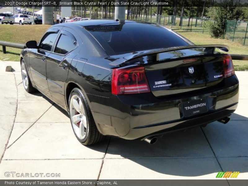 Brilliant Black Crystal Pearl / Dark Slate Gray/Light Graystone 2007 Dodge Charger SRT-8