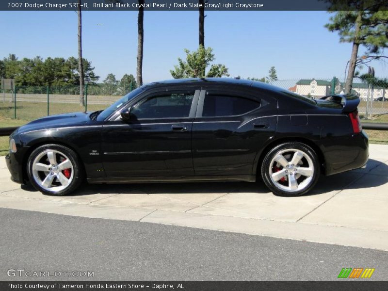 Brilliant Black Crystal Pearl / Dark Slate Gray/Light Graystone 2007 Dodge Charger SRT-8