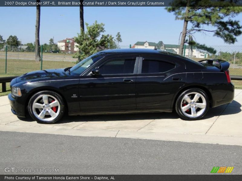 Brilliant Black Crystal Pearl / Dark Slate Gray/Light Graystone 2007 Dodge Charger SRT-8