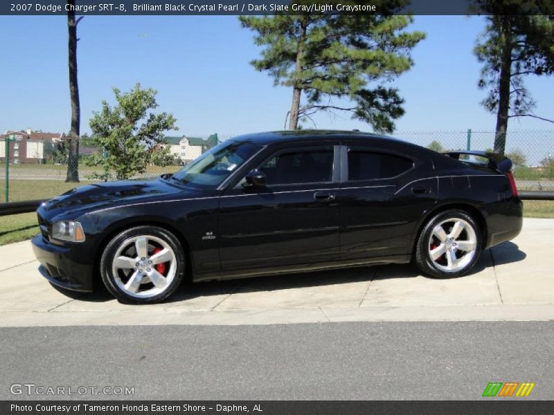 Brilliant Black Crystal Pearl / Dark Slate Gray/Light Graystone 2007 Dodge Charger SRT-8