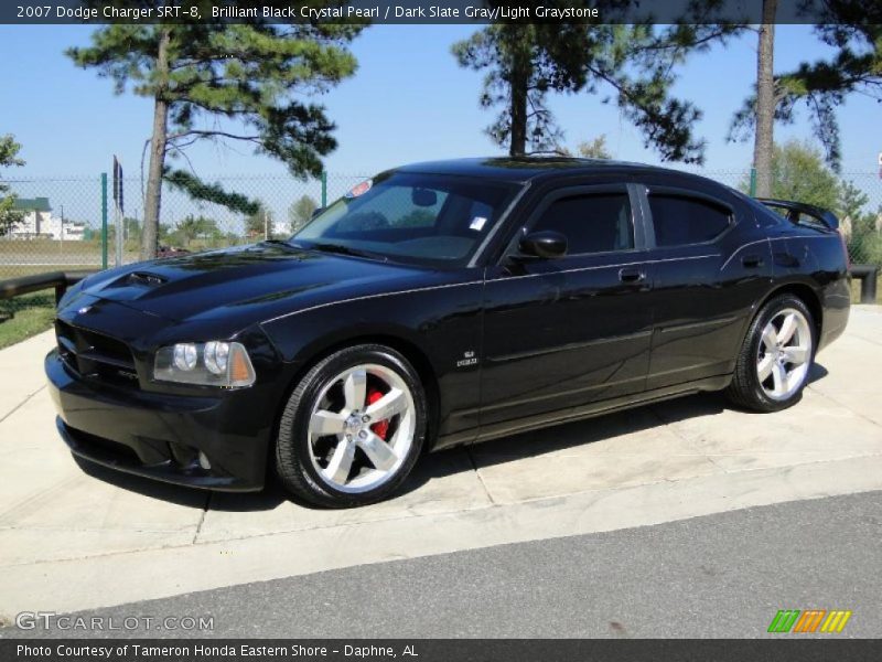 Brilliant Black Crystal Pearl / Dark Slate Gray/Light Graystone 2007 Dodge Charger SRT-8
