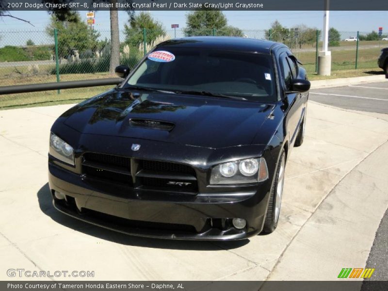 Brilliant Black Crystal Pearl / Dark Slate Gray/Light Graystone 2007 Dodge Charger SRT-8