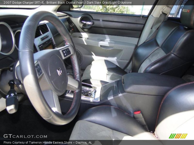 Brilliant Black Crystal Pearl / Dark Slate Gray/Light Graystone 2007 Dodge Charger SRT-8