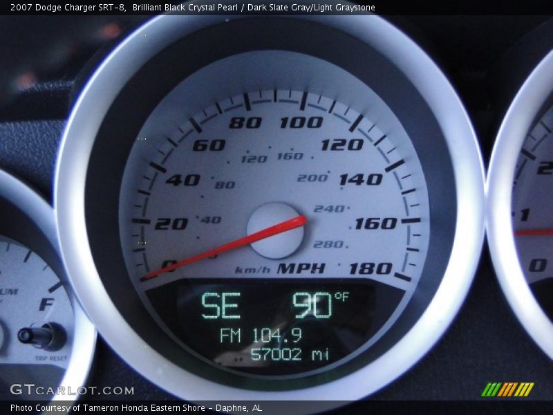Brilliant Black Crystal Pearl / Dark Slate Gray/Light Graystone 2007 Dodge Charger SRT-8