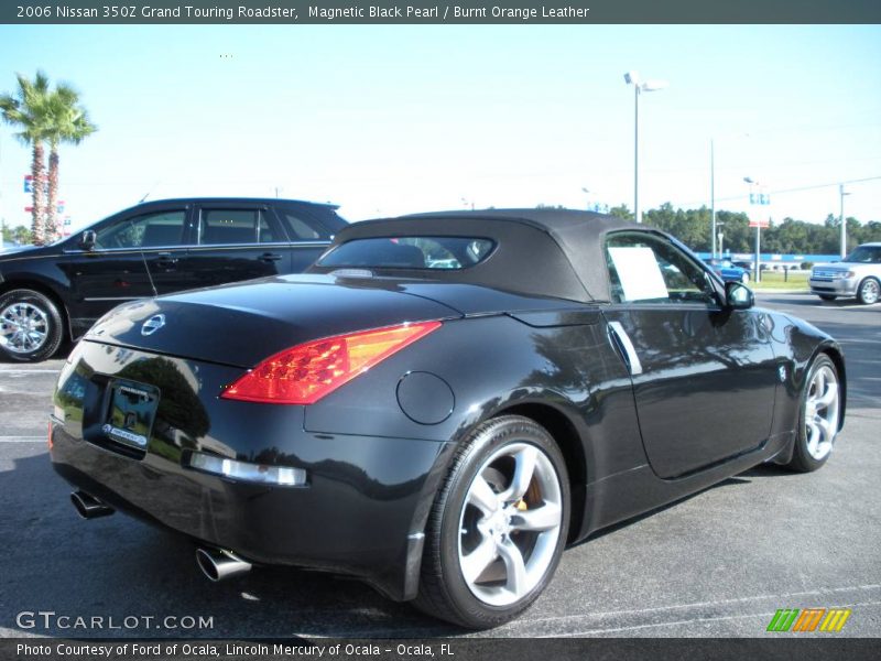 Magnetic Black Pearl / Burnt Orange Leather 2006 Nissan 350Z Grand Touring Roadster
