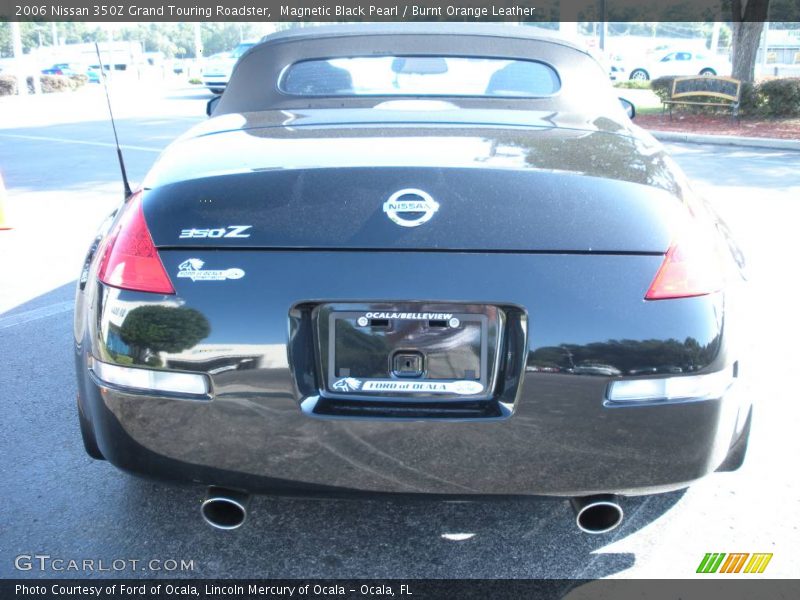 Magnetic Black Pearl / Burnt Orange Leather 2006 Nissan 350Z Grand Touring Roadster