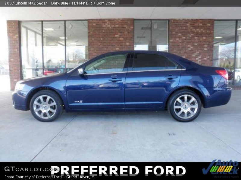 Dark Blue Pearl Metallic / Light Stone 2007 Lincoln MKZ Sedan