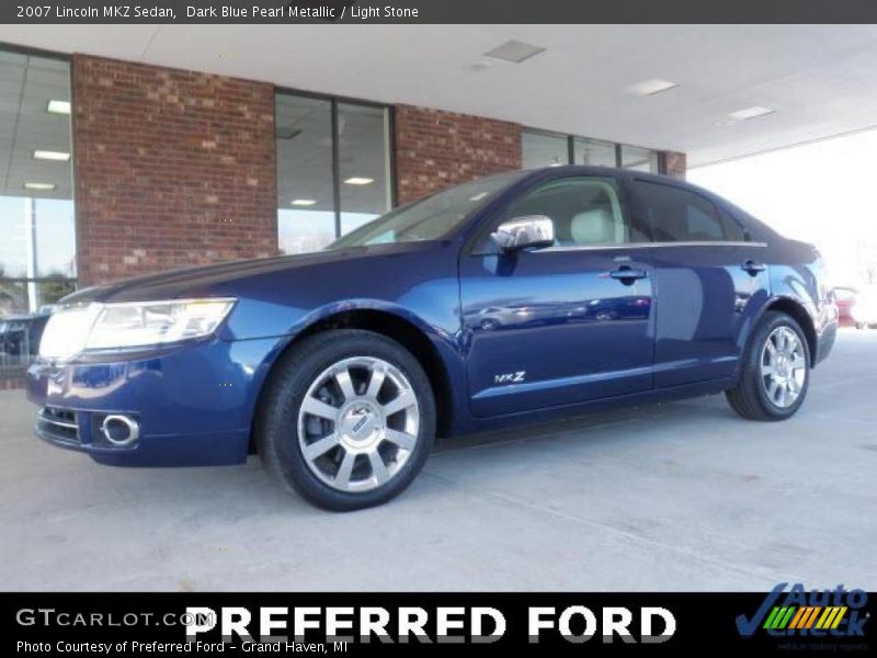 Dark Blue Pearl Metallic / Light Stone 2007 Lincoln MKZ Sedan