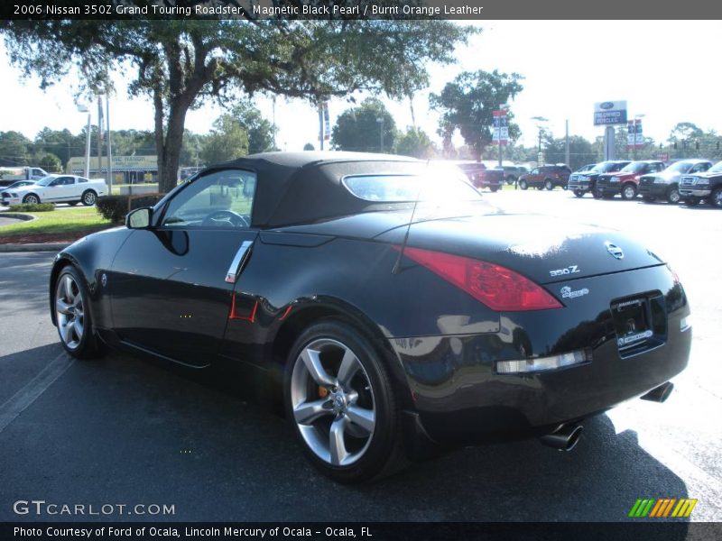 Magnetic Black Pearl / Burnt Orange Leather 2006 Nissan 350Z Grand Touring Roadster