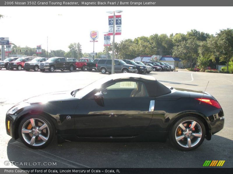 Magnetic Black Pearl / Burnt Orange Leather 2006 Nissan 350Z Grand Touring Roadster